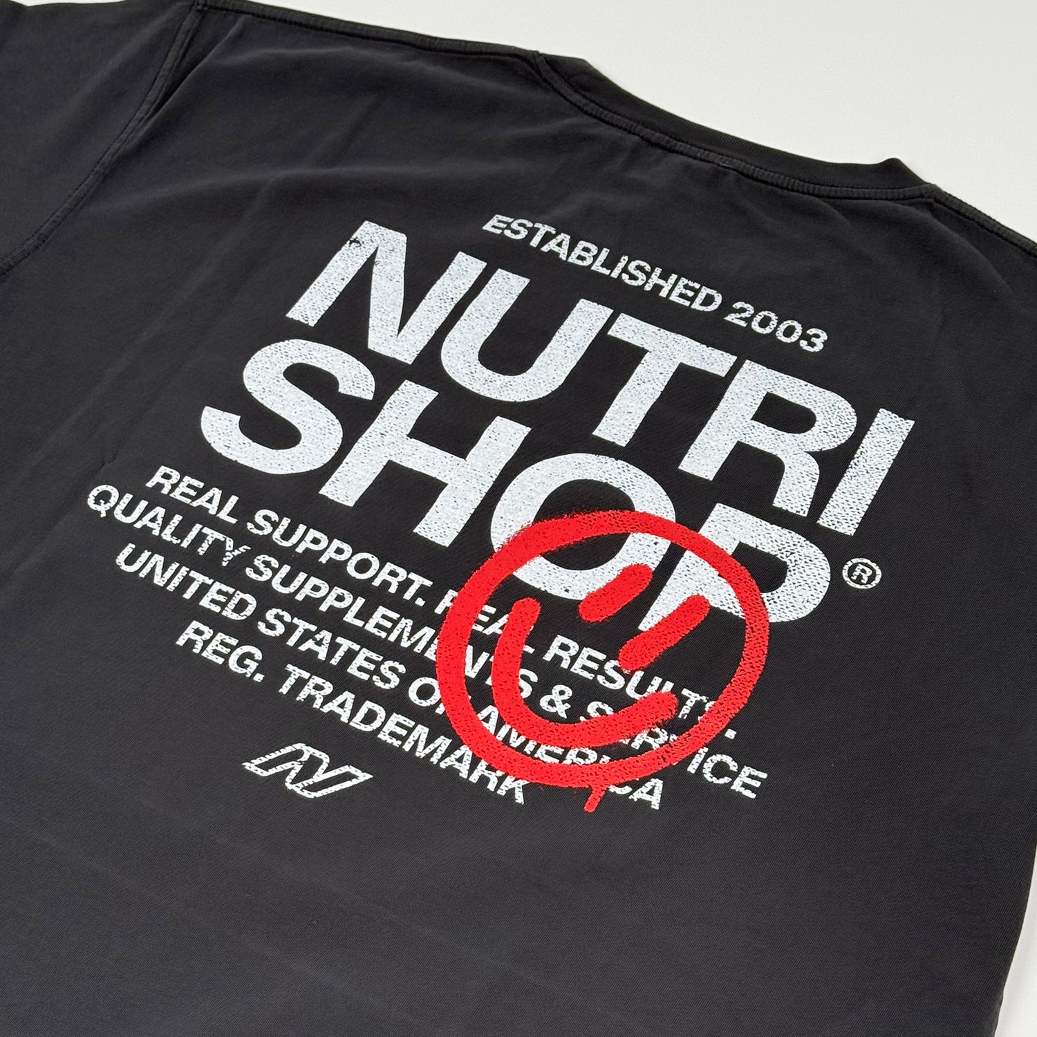 Garment-Dye Happy Stencil T-Shirt